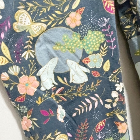 HEDGEHOG BELLY DESIGNS Wome’s Lounge Pants Navy RABBIT NIGHTFALL Print Size XS - Picture 5 of 9